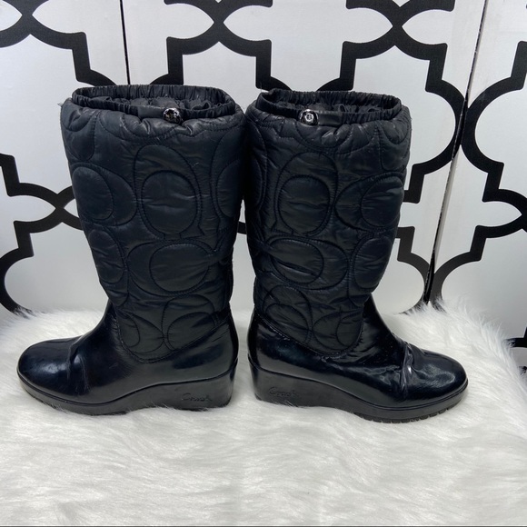 Coach Black Cantina Winter Wedge Boot - Picture 4 of 9